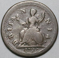 1723 George I Farthing AVF Great Britain Coin (24060706R)
