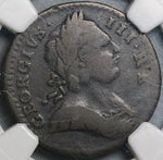 1774 NGC F 12 George III Farthing 1/4 Penny Great Britain Colonial Coin (24041702C)