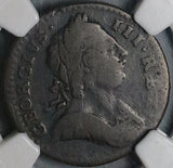 1774 NGC F 12 George III Farthing 1/4 Penny Great Britain Colonial Coin (24041702C)