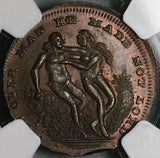 1790s NGC MS 65 Spence Adam Eve Eden Pig's Meat Farthing Middlesex Conder Token DH 1083 POP 4/0 (24072702C)