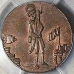 1790s PCGS MS 64 Scotland Dundee Conder Farthing Guard Fort Musket Cannon Token (25080201C)