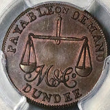 1790s PCGS MS 64 Scotland Dundee Conder Farthing Guard Fort Musket Cannon Token (25080201C)