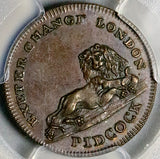 1801 PCGS MS 64 Pidcock's Farthing Conder Beaver Lion Dog DH 1069 Token Coin POP 2/0 (26060202C