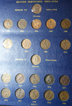 1902-1956 Great Britain farthing Whitman Album 61 Dates Complete Coin Date Set (24070401R)