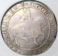 1604 NGC VG 10 James I Crown England Thistle Rare Variant S-2652 Hammered Coin (25070702C)
