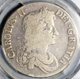 1672 PCGS F 12 Charles II Crown Great Britain Scarce Silver Coin (26050101C)