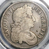 1677 PCGS VF 20 Charles II Crown Great Britain Scarce Silver Coin (25070602C)