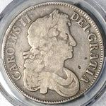 1677 PCGS VF 20 Charles II Crown Great Britain Scarce Silver Coin (25070602C)