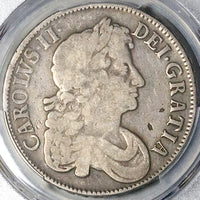 1677 PCGS VF 20 Charles II Crown Great Britain Scarce Silver Coin (25070602C)