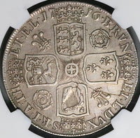 1716 NGC XF George I Crown Great Britain Roses Plumes Silver Coin (23111202C)