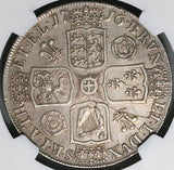 1716 NGC XF George I Crown Great Britain Roses Plumes Silver Coin (23111202C)