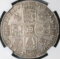 1716 NGC XF George I Crown Great Britain Roses Plumes Silver Coin (23111202C)
