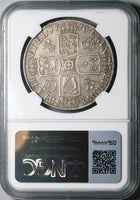 1716 NGC XF George I Crown Great Britain Roses Plumes Silver Coin (23111202C)