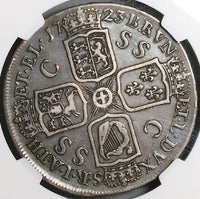 1723 NGC VF 30 George I Crown Great Britain South Sea Company SSC Silver Coin (23111601C)