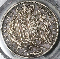 1847 PCGS VF 35 Victoria Crown Great Britain 5 Shillings Silver Coin (23080203C)