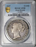 1847 PCGS VF 35 Victoria Crown Great Britain 5 Shillings Silver Coin (23080203C)