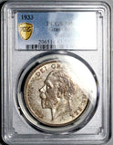 1933 PCGS MS 63 George V Crown Great Britain Rare 7k Wreath Silver Coin (26040803D)