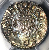 1199 PCGS AU 55 King John England Britain Penny Roberd on Canterbury Mint Silver Coin (25070603D)