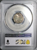 1199 PCGS AU 55 King John England Britain Penny Roberd on Canterbury Mint Silver Coin (25070603D)