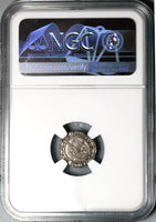 1578 NGC AU 58 Elizabeth I Penny Britain England Silver Coin POP 1/0 (23061001C)
