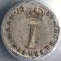 1687/8 PCGS AU 55 James II Penny Date Error Great Britain Rare Silver Coin (25011201C)