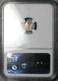 1753/2 NGC MS 64 George II Penny Great Britain Rare Overdate Silver Coin POP 1/1 (26073102C)