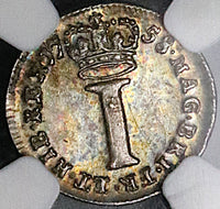 1758 NGC MS 64 George II Silver Penny Great Britain Mint State Coin (23062901C)
