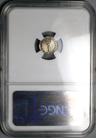 1758 NGC MS 64 George II Silver Penny Great Britain Mint State Coin (23062901C)