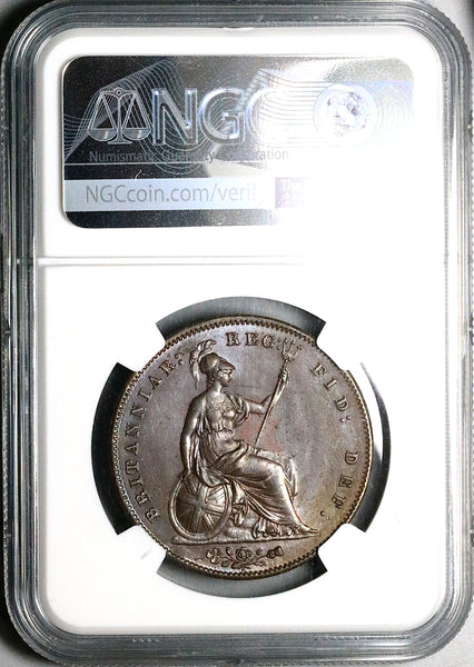1859 NGC MS 62 Victoria Penny Great Britain Large Copper