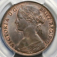 1862 PCGS MS 62 BN Victoria Great Britain Penny Bronze Mint State Coin (25030905C)