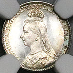 1892 NGC MS 67 Victoria Maundy Penny Great Britain Pence Sterling Silver Coin (24051903C)