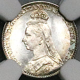 1892 NGC MS 67 Victoria Maundy Penny Great Britain Pence Sterling Silver Coin (24051903C)