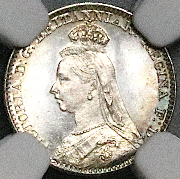 1892 NGC MS 67 Victoria Maundy Penny Great Britain Pence Sterling Silver Coin (24051903C)