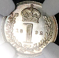 1892 NGC MS 67 Victoria Maundy Penny Great Britain Pence Sterling Silver Coin (24051903C)