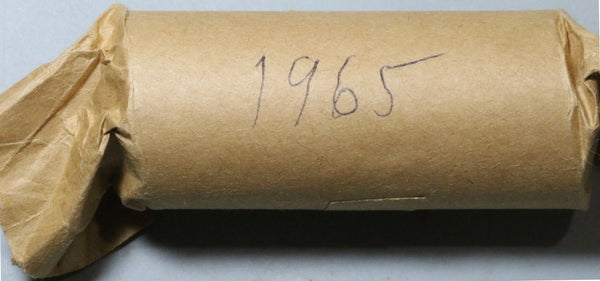 1965 Great Britain Penny Bank Roll Red Unc 40 Pcs Elizabeth II Coins (25072402R)
