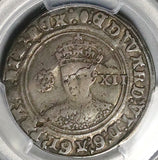 1551 PCGS F 15 Edward VI Shilling Britain Hammered Boy King Silver Coin (26011105C)