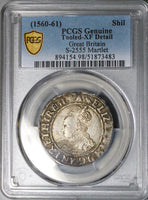 1560 PCGS XF Elizabeth I Shilling Great Britain Silver Martlet Tudor Coin (25061001C)