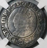 1582 NGC VF Elizabeth I Shilling Great Britain England Hammered Tudor Silver Coin (25061202C)