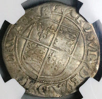 1592 NGC VF Elizabeth I Shilling Great Britain England Hammered Tudor Silver Coin (25061203C)