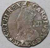 1634 Charles I Shilling Great Britain England Hammered Bell Mint Mark Silver Coin (26042801R)
