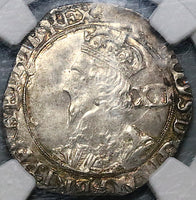 1639 NGC AU 58 Charles I Shilling Great Britain England Hammered Coin (24041001C)