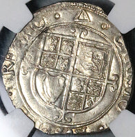 1639 NGC AU 58 Charles I Shilling Great Britain England Hammered Coin (24041001C)