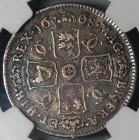 1668 NGC VF 20 Charles II Shilling 1st Bust Rare Great Britain Coin POP 1/1 (23061501C)
