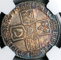 1711 NGC AU 55 Anne Shilling Great Britain Sterling Silver Coin (24032802C)