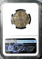 1714 NGC XF 40 Anne Shilling Great Britain Plumes Roses Silver Coin (25090702D)