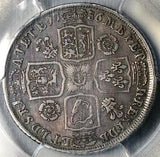 1736/5 PCGS VF 25 George II Shilling Great Britain Rare Overdate Plumes Roses Silver Coin POP 1/0 (26020302C)