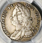 1743/1 PCGS VF 25 George II Shilling Great Britain Rare Overdate Silver Coin (25080802C)
