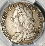 1743/1 PCGS VF 25 George II Shilling Great Britain Rare Overdate Silver Coin (25080802C)