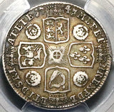 1743/1 PCGS VF 25 George II Shilling Great Britain Rare Overdate Silver Coin (25080802C)