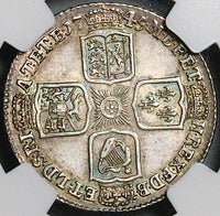 1745 NGC AU George II Shilling Great Britain Spain Lima Treasure Silver Coin (23112602D)